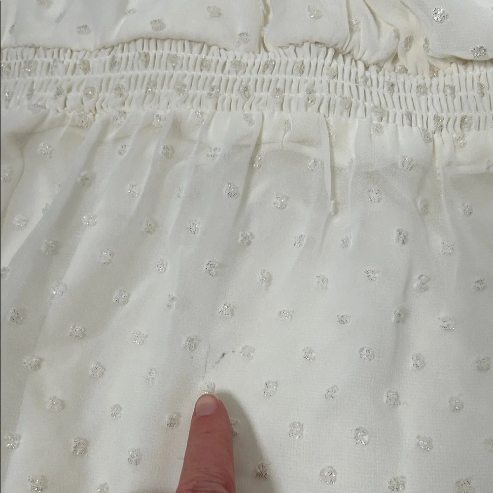 Lane Bryant Elegant Cream Long Sleeve Blouse High Low Hem Size 22/24 Office Boho - Picture 11 of 11